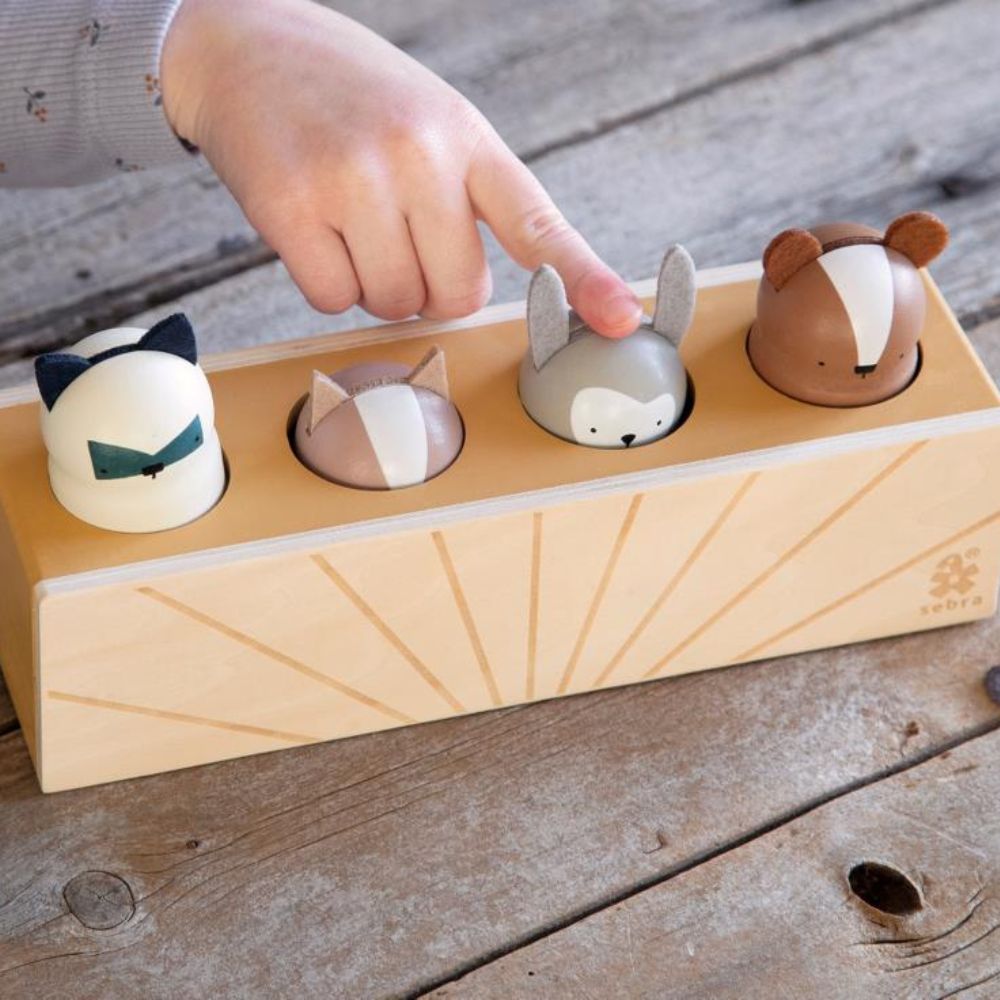 Sebra Wooden pop up trælegetøj