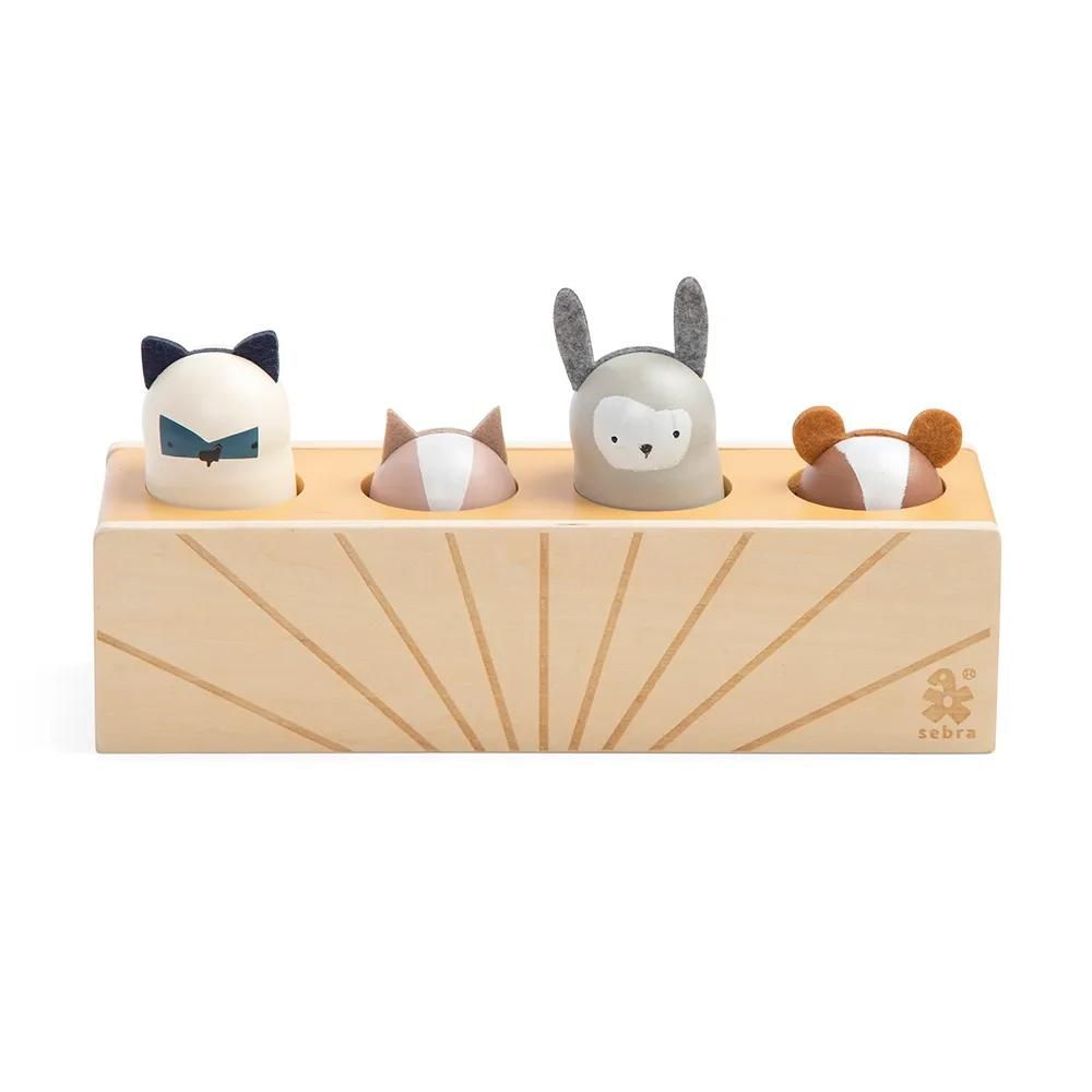Sebra Wooden pop up trælegetøj