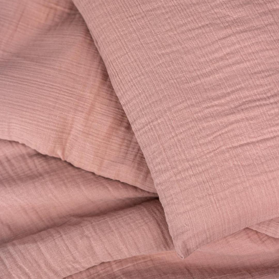 Ng Baby dynebetræk Voksen/Junior Muslin Dusty Rose