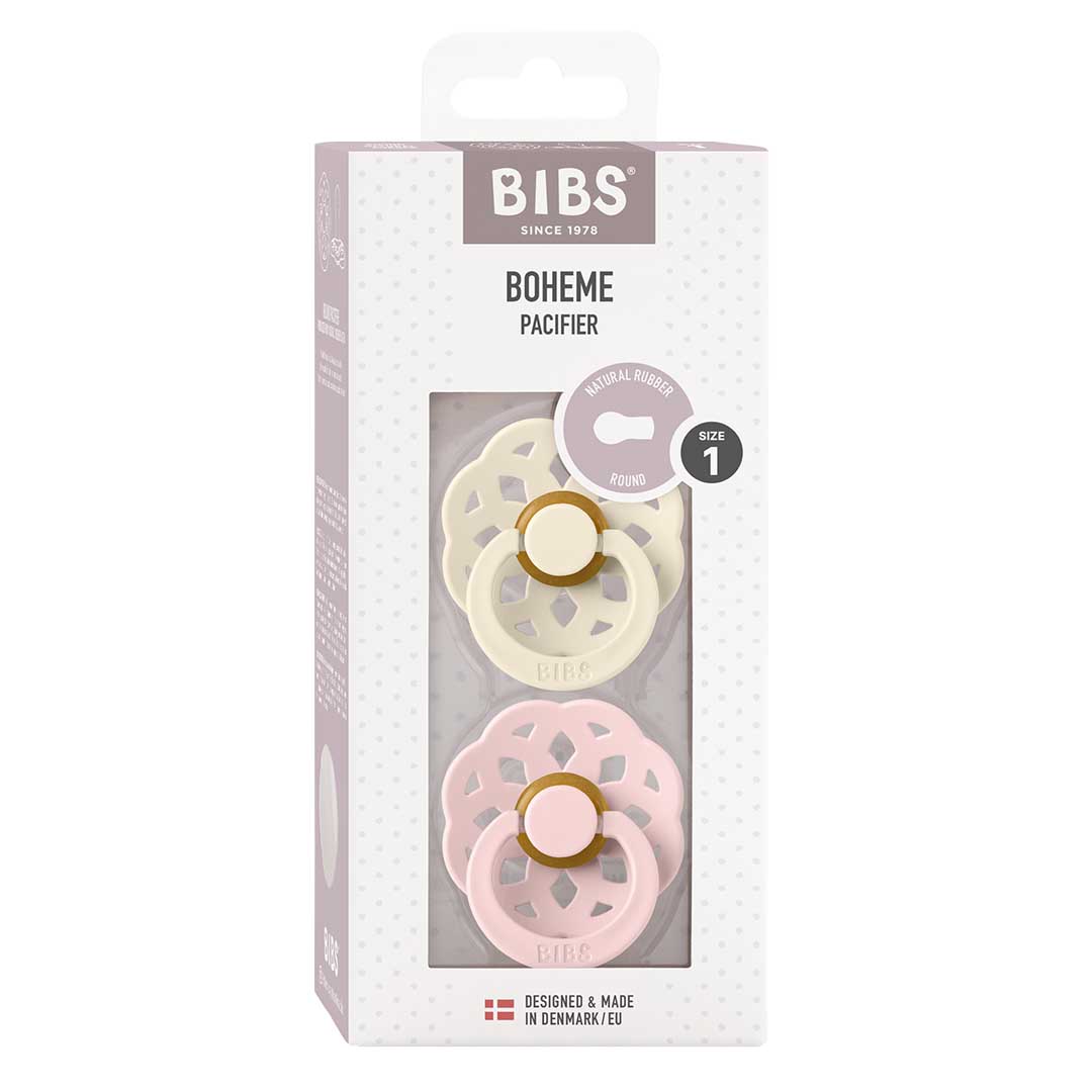 BIBS-sut Boheme 2-pak 0-6m Ivory/Blossom