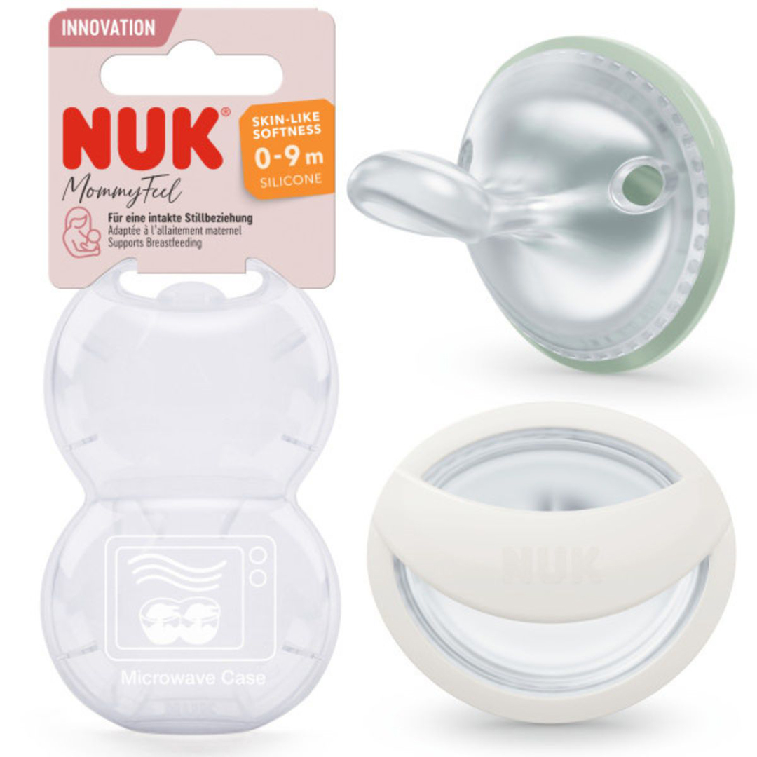 NUK sut Mommyfeel silikone Blandede farver 0-9 m