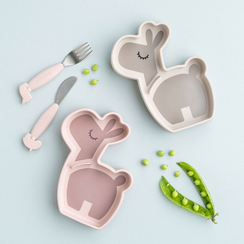 Done by Deer Stick&Stay-snacktallerken Birdee Green