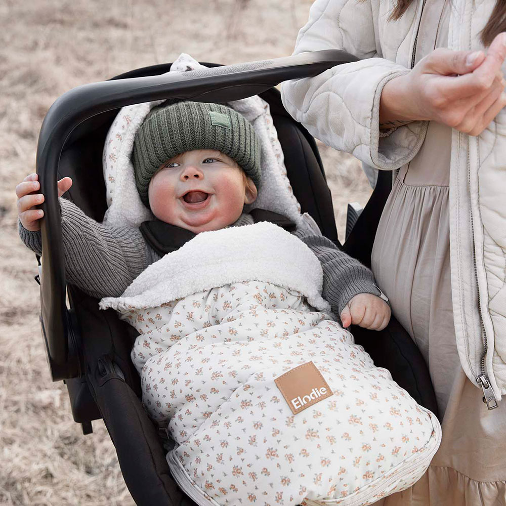 Elodie kørepose til autostol Pink Bouclé