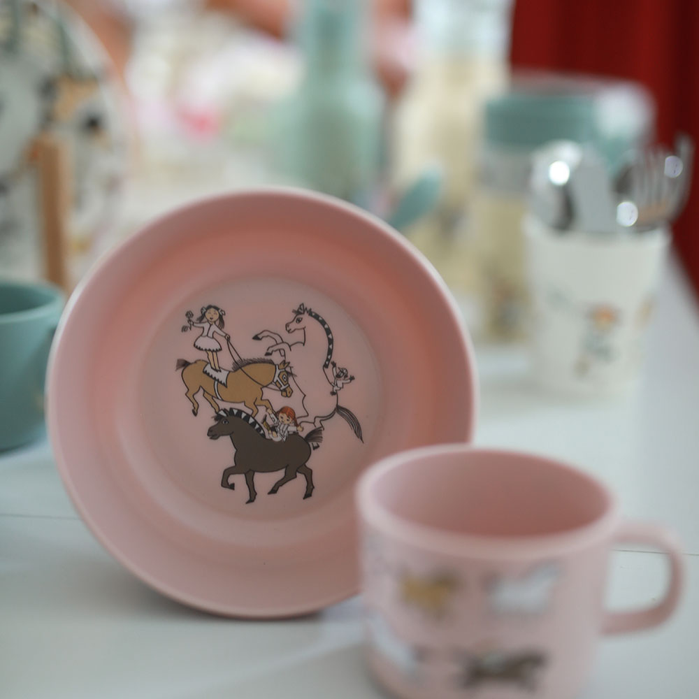 Right Start Pippi Circus Stor skål pink