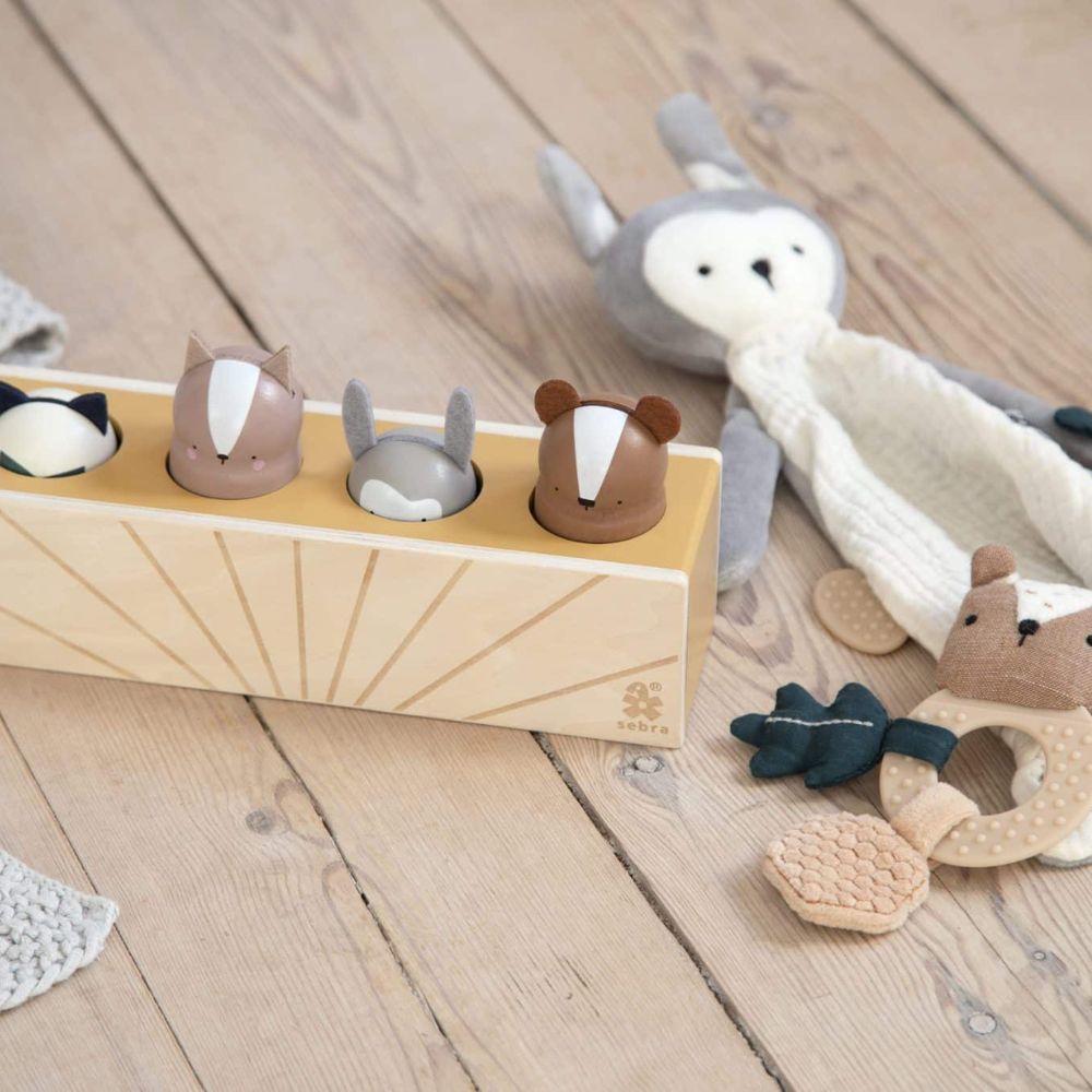 Sebra Wooden pop up trælegetøj